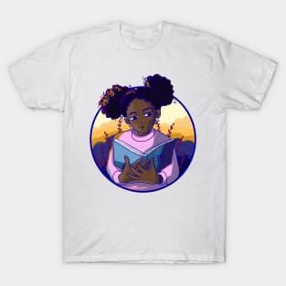 Cute black girl reading T-Shirt